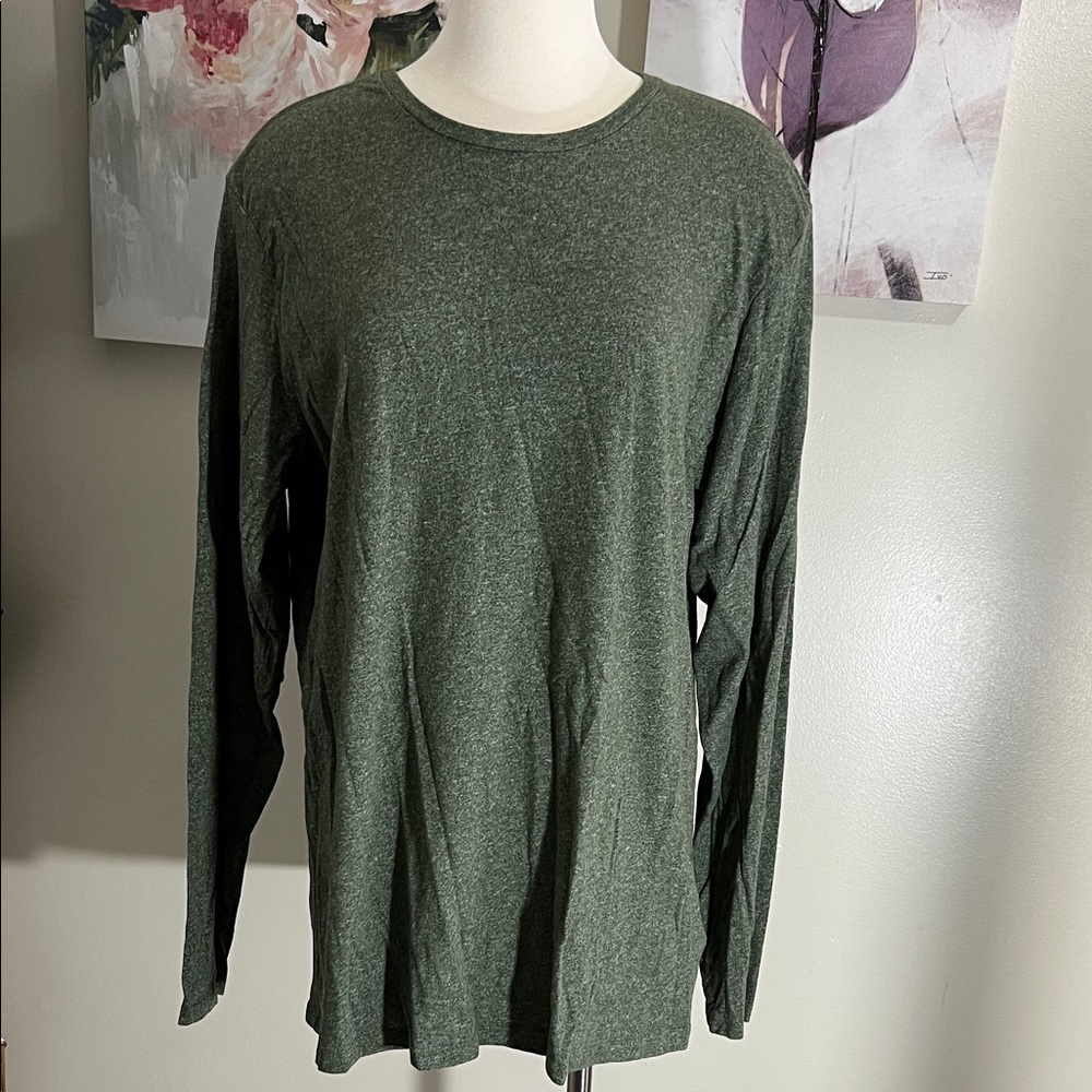 Old Navy Men's Heathered Forest Long Sleeve Tee